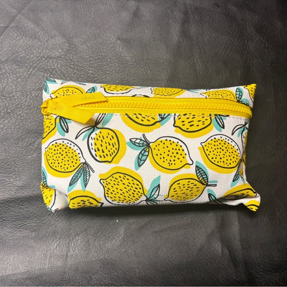 Lemon Print Pouch stuffed with Makeup and Skincare 🚨🎉 HOST PICK!! 🎉🚨 - Picture 1 of 7